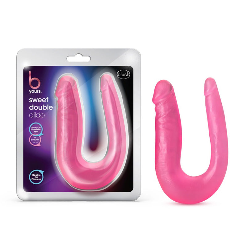 Blush B Yours Sweet | U-Shaped Double Sided Pink 12.5-Inch Long Double Dildo