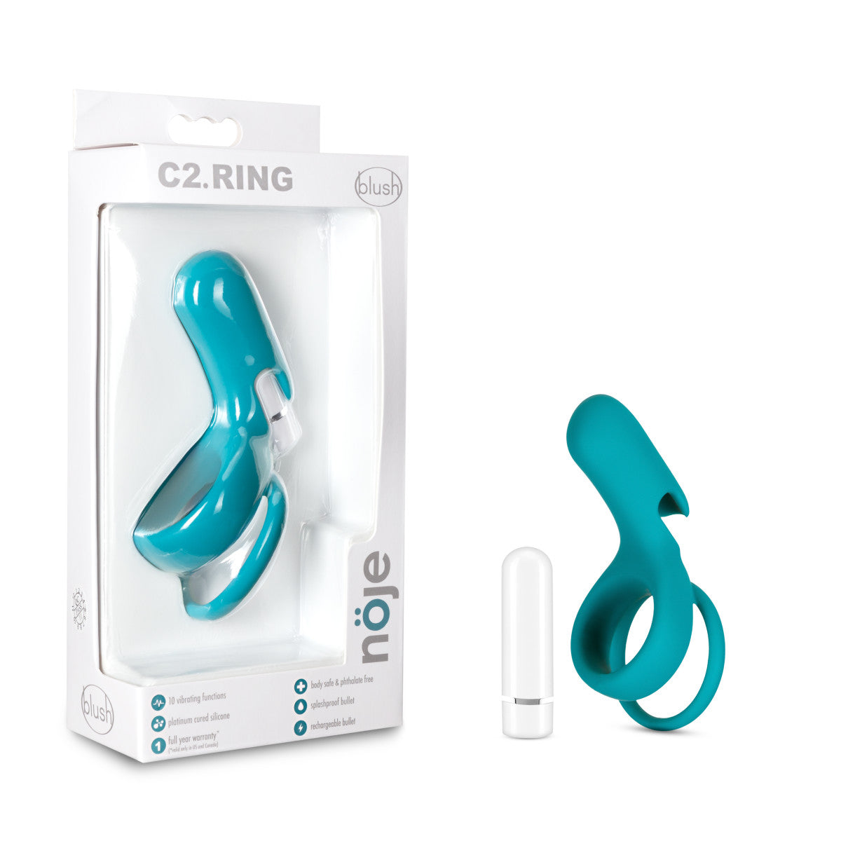 Blush Noje® | C2 Juniper: Rechargeable Vibrating Penis Ring