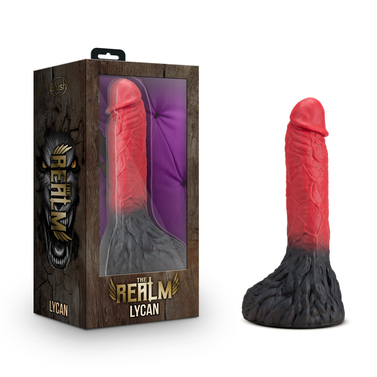 Blush The Realm | Lycan Red 10.5-Inch Long Dildo With Lock On Base